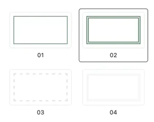 ボーダー設定の4種類